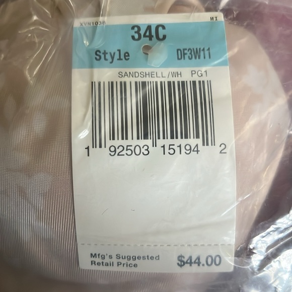 NWT Bali Bra DF3W11/3811 Black (34D), Sandshell (34C or 34D), or Nude (34C) - Picture 3 of 7